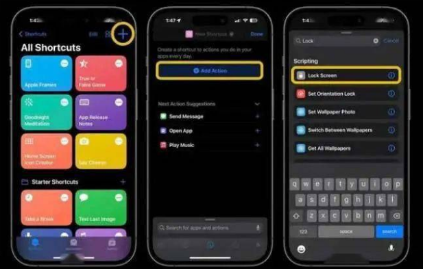 武义苹果14锁屏维修店分享iPhone14升级iOS16.4后如何创建锁屏快捷方式 