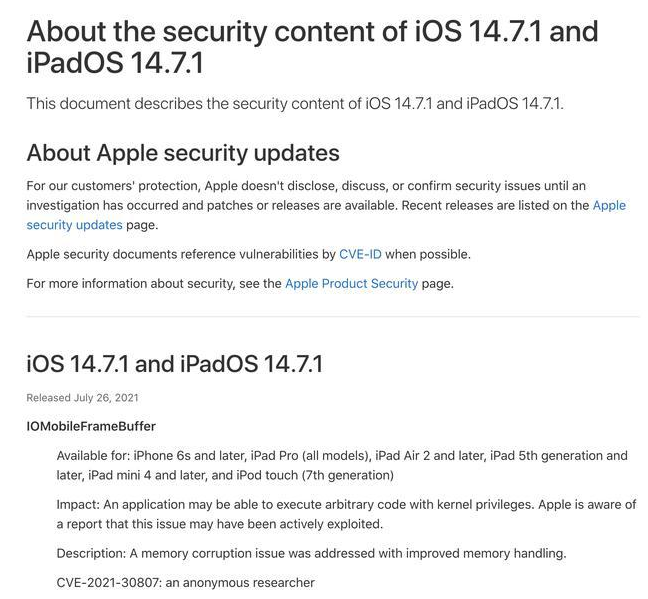 武义苹果手机维修分享iOS 14.7.1 正式版更新内容及升级方法 